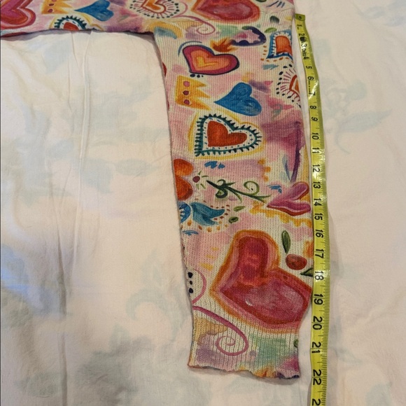 Colorful Heart Pattern Crew Sweater - Picture 4 of 10